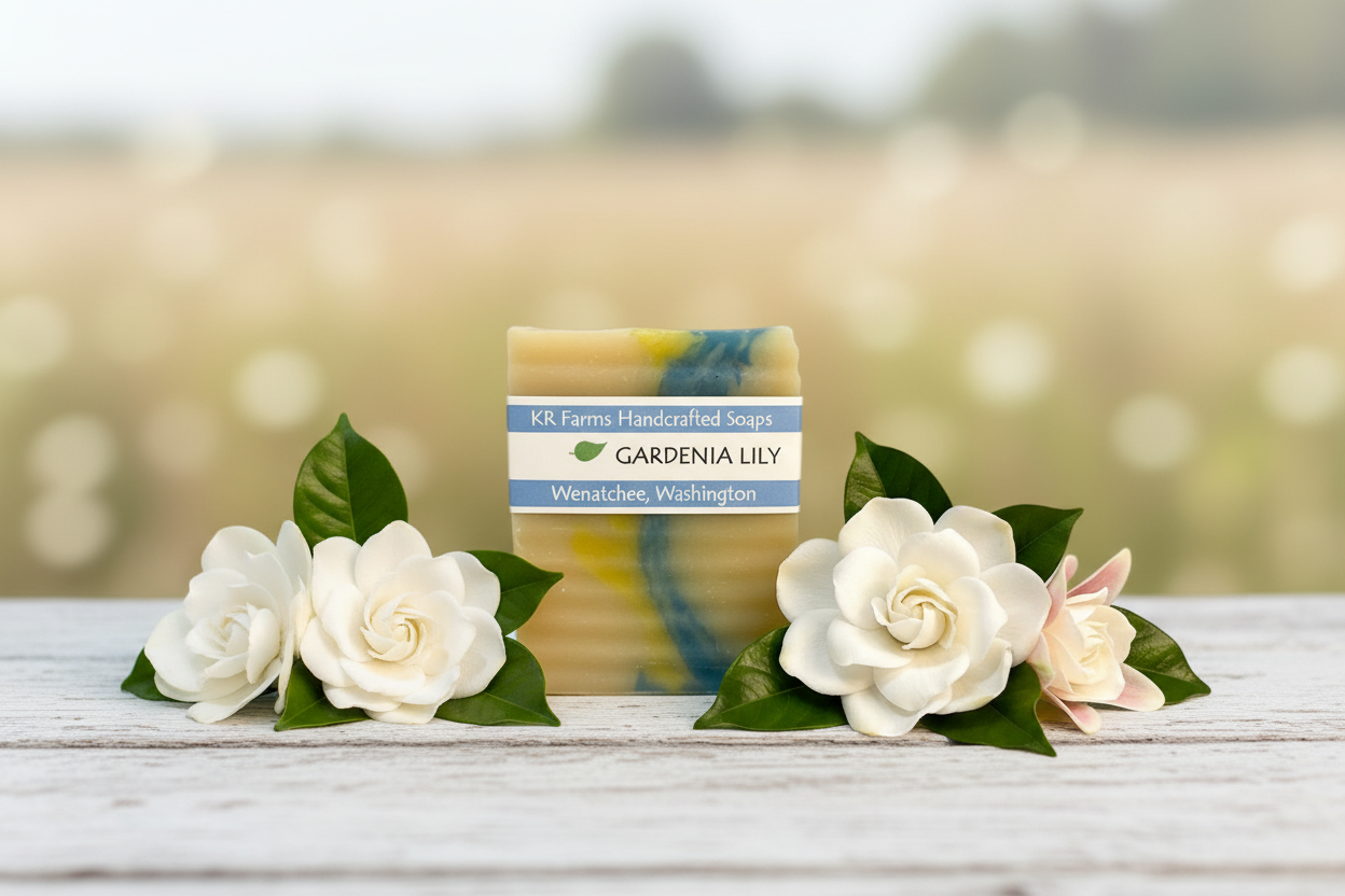 Gardenia Lily Soap - Matching Lavender Scale