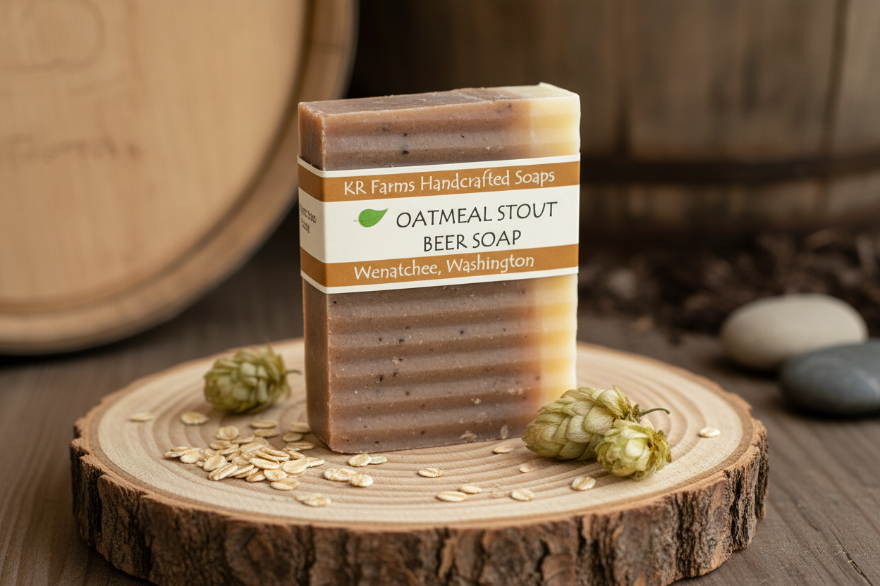Oatmeal Stout Beer Soap Product Image - Lighter Standing