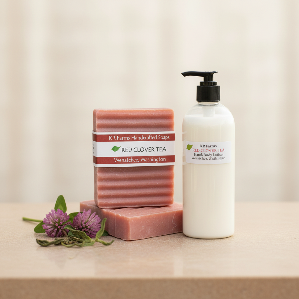 Red Clover Tea Soap & Lotion Set