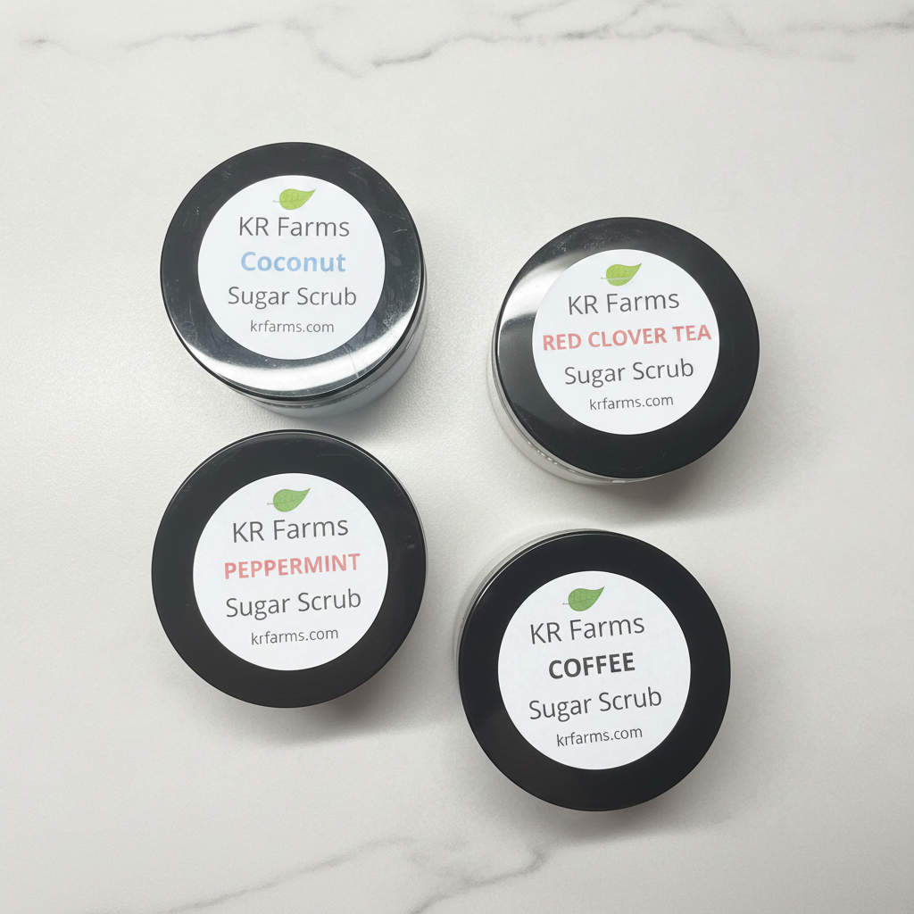 Sugar Scrubs on White Marble